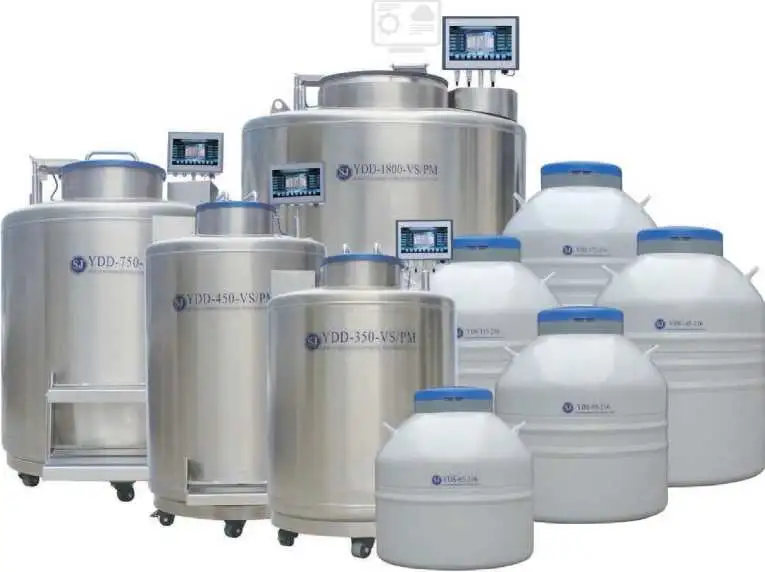 100 Liter Stainless Steel Liquid Nitrogen Dewar Tanks with Automatic Filling System