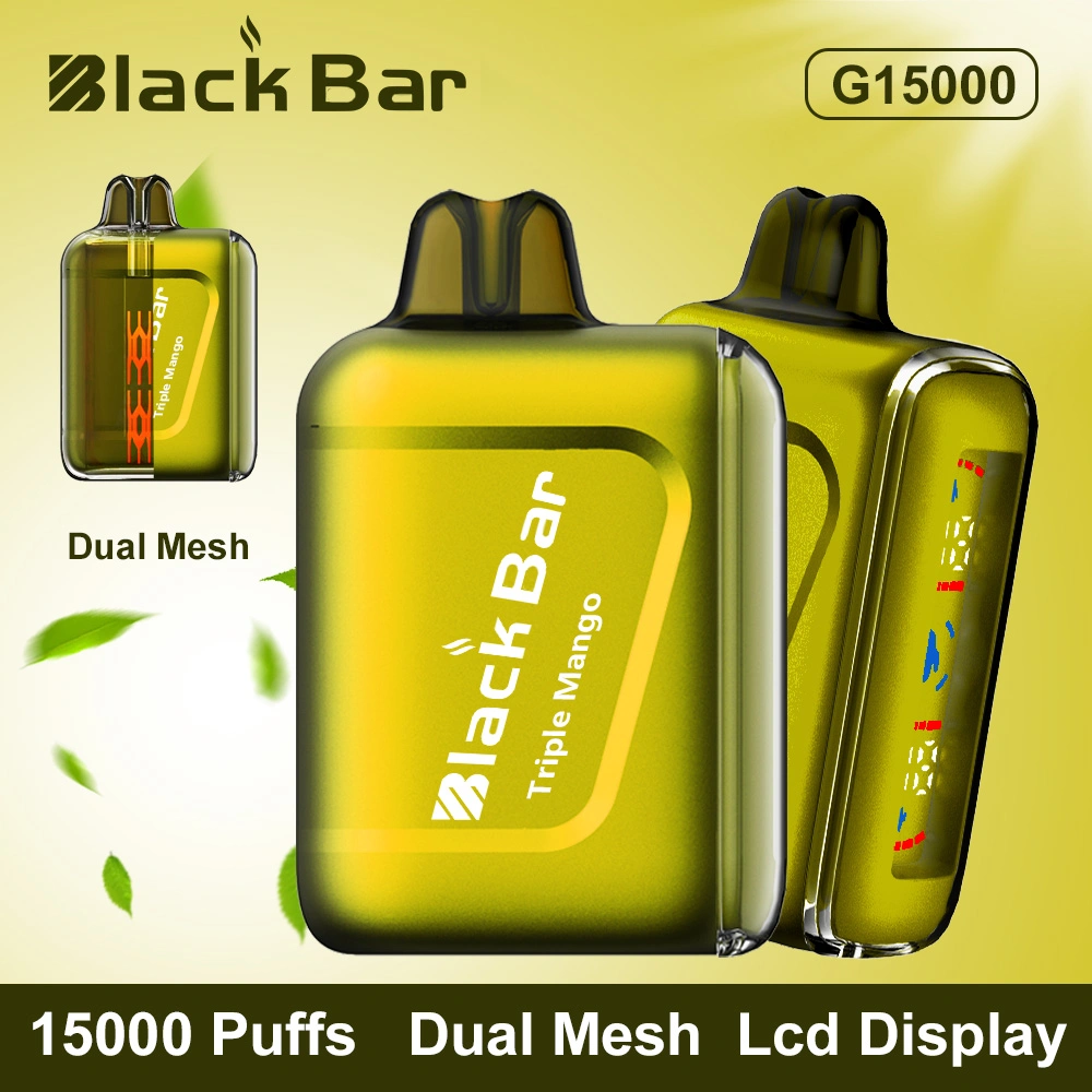 Factory Dual Mesh Rechargeable Smoking Vape Black Bar Mesh Coil 15000 Puff Cheap E Cigarette Disposable Vape Vaporizer