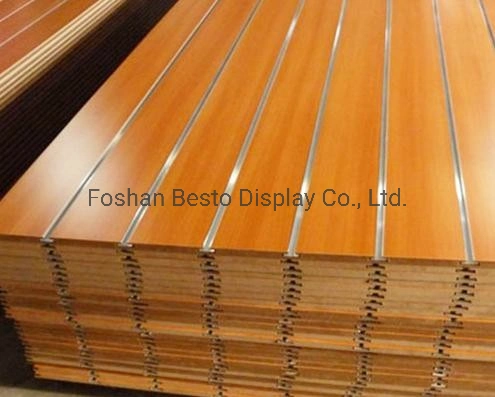 Customized Maple 18mm Thickness MDF Slatwall Packed by Carton 4&prime;x4&prime;