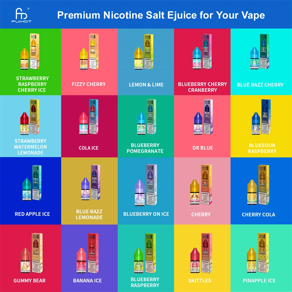 Premium Nicotine Salt Ejuice 36 Tasty Flavors Vape E-Liquid Flavors Available Non Minimum Order Quantity Fumot Randm Tornado 7000 Ejuice