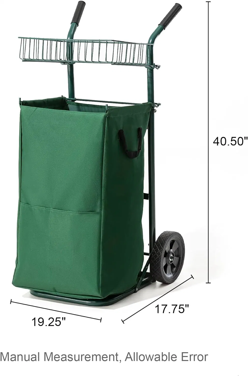 Mobile Yard Project Organizer Cart with Storage Basket for Garden/Farm