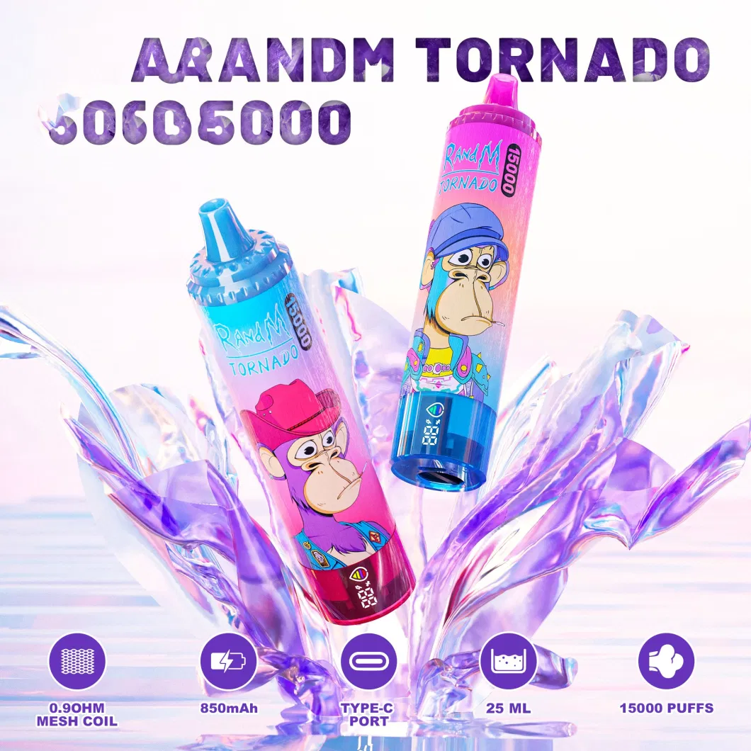 Fast Delivery Randm Tornado 15000 41 Flavours Disposable E Cigarettes Vape Recharge 0%/2%/3%/5% E-Liquild