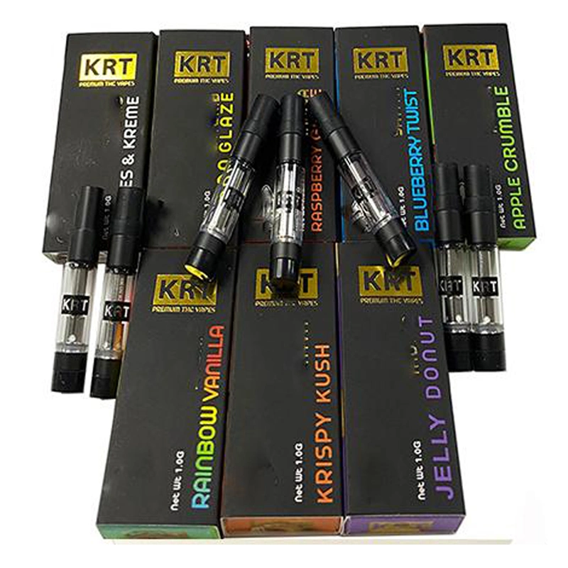 New Krt Vape Cartridges Ceramic Coil Empty New Packing 510 Thread Glass Vape Pens Krt Carts