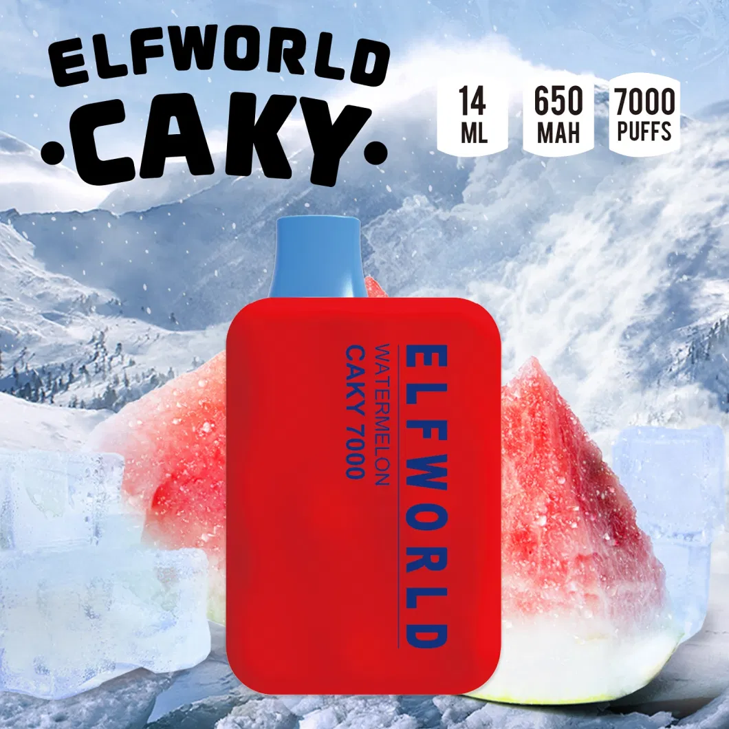 USA Hot Selling Elf World Caky 7000 Puffs Disposable Juice Vape