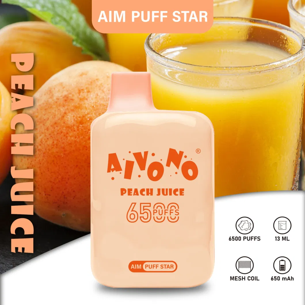 Shenzhen Aivono Wholesale Factory Star Puff Disposable Vape 6500 Puffs Aim Puff Lost Star Mary E Cigarette Wholesale I Vape Puff Bar Plus Vape