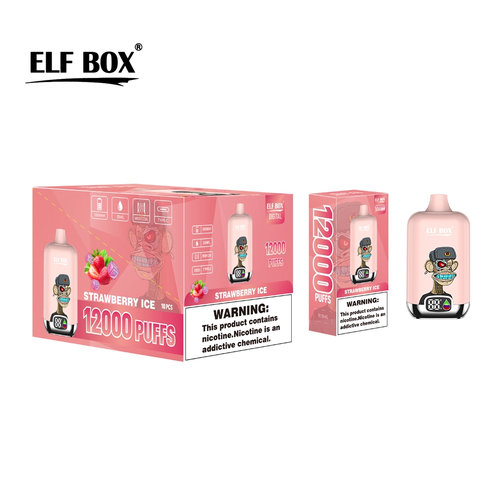 Poco. 5ml Cartridge Vabeen Elf Box Digital 12000 Vape Fume Randm Crystal 12K Electronic Hookah Price E-Cigarette