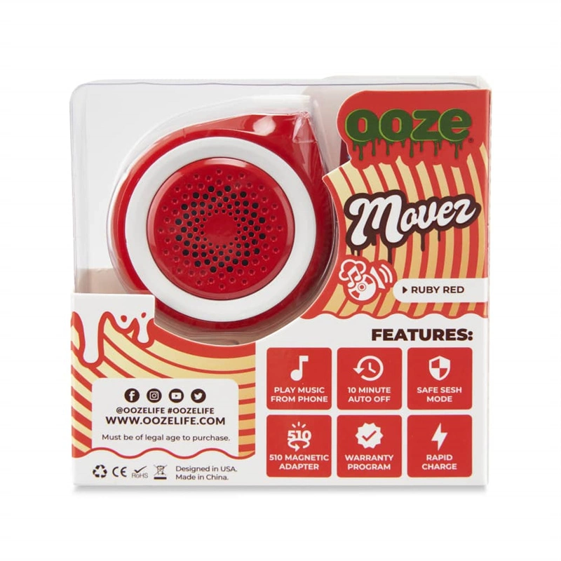 Ooze Movez 650mAh Music Playing Wireless Speaker Vape Battery with LED Lights 510 Thread Cartridges