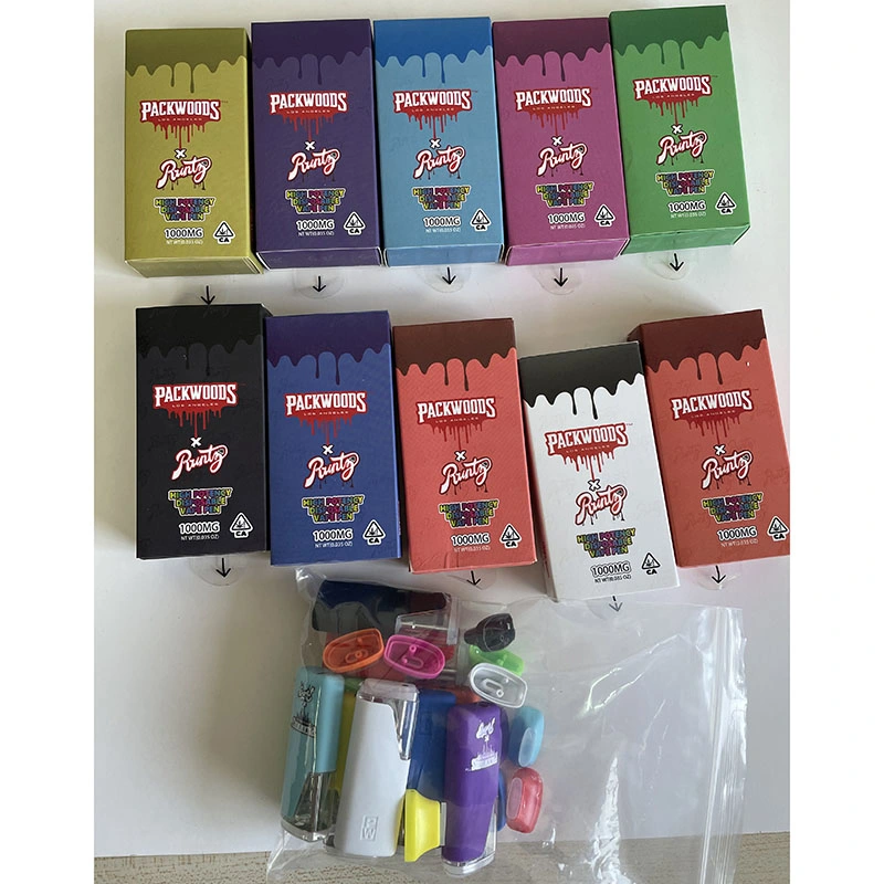 Wholesale Color Packwoods Runty X Runtz Logo Vape Pen 1.0ml 2.0ml Cartridge Cart Empty Tank Disposable Vape Pen Box