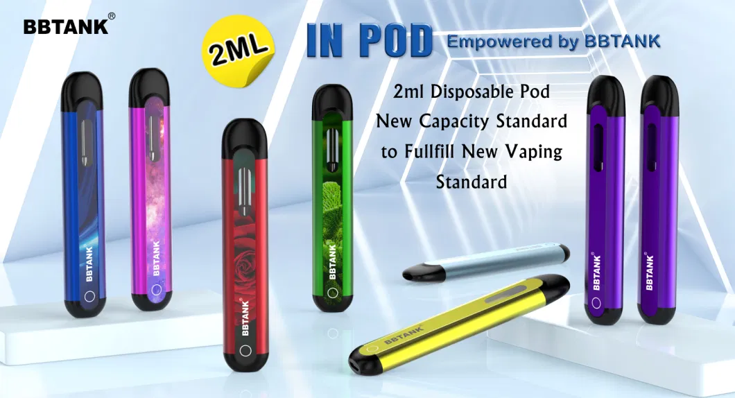 Newest 2ml Empty Pod Bbtank Ceramic Cartridge 2ml Vape Pen Kit