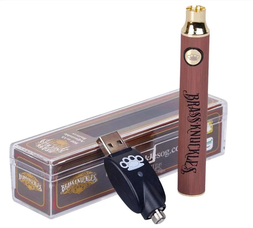 Bk Battery Brass Knuckles Vape 900mAh Variable Voltage Preheat E Cigarettes 510 Thraed Vapes Pens