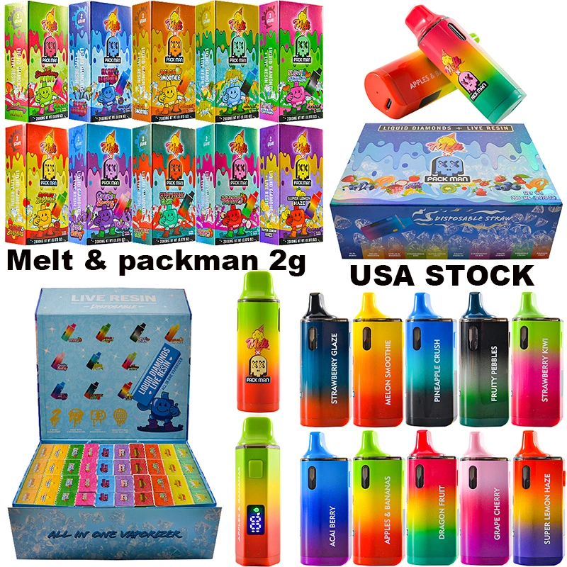 Melt X Packman Digital Screen 2grams Disposbale Liquid Diamonds Live Resin Empty Vape Pens