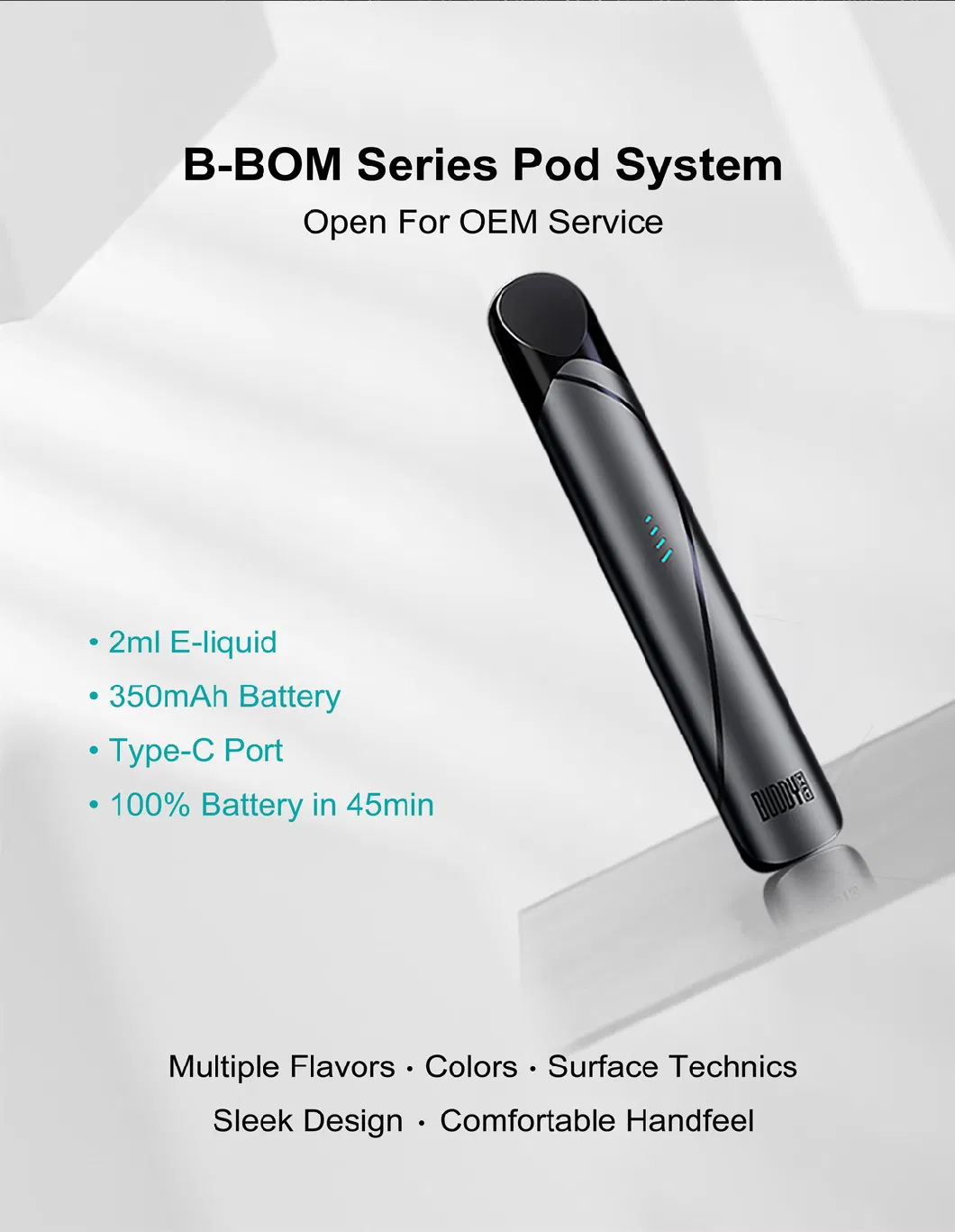 Buddy Bcore2.0 Vape Pen Fruit Flavors Disposable Pod and E Cigarette Vaporizer Rod System Starter Kits