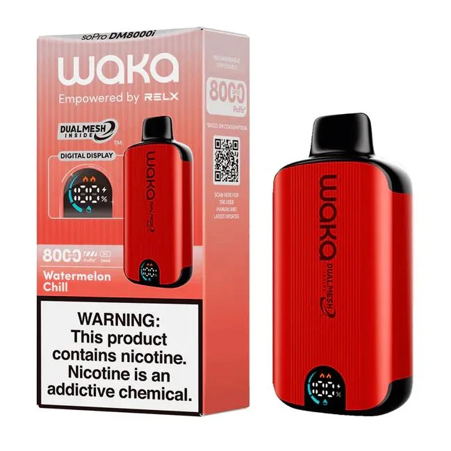 Shenzhen Ex-Factory Price Waka 8000 Disposable Wholesale I Vape Evaporator E Smoke Net Coil Flavored Disposable E-Cigarette