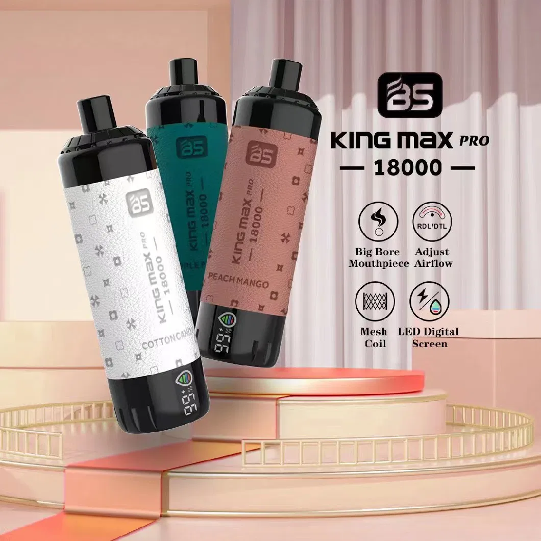 2024 New Arrival Disposable Vape King Max PRO 18000 Puffs Vaporizer LED Digital Display /E-Liquid Vape Pen