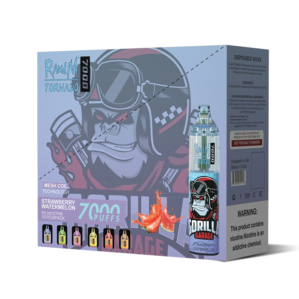 UK No. 1 Best Seller Fumot Tornado 7000 Puffs Disposable Vape Monkey King RGB Vapes Pen