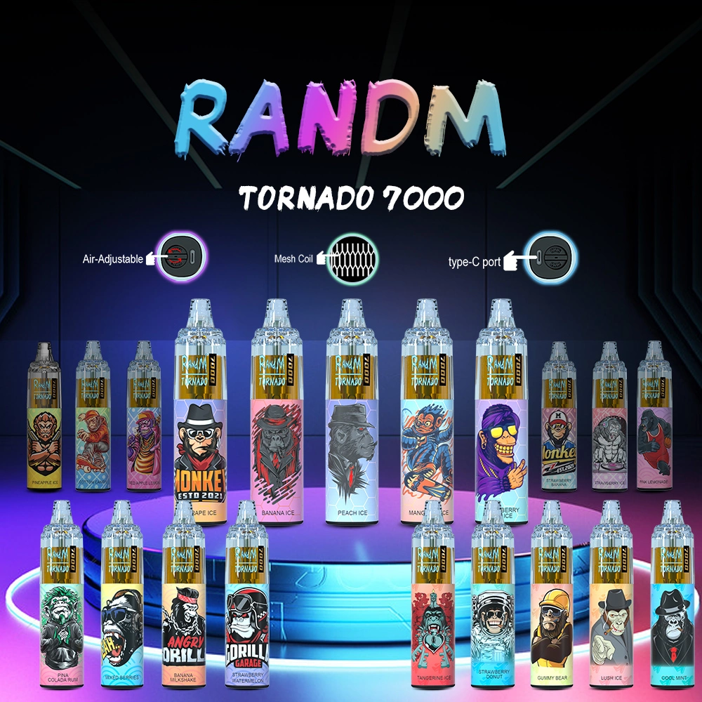 UK No. 1 Best Seller Fumot Tornado 7000 Puffs Disposable Vape Monkey King RGB Vapes Pen