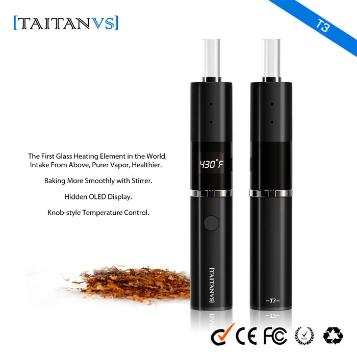 Custom Private Label E-Cig Convection Portable Wax Digital RoHS CE Smoking Vape Medical Health Wholesale Herbal Glass Heating Dry Herb Vaporizer