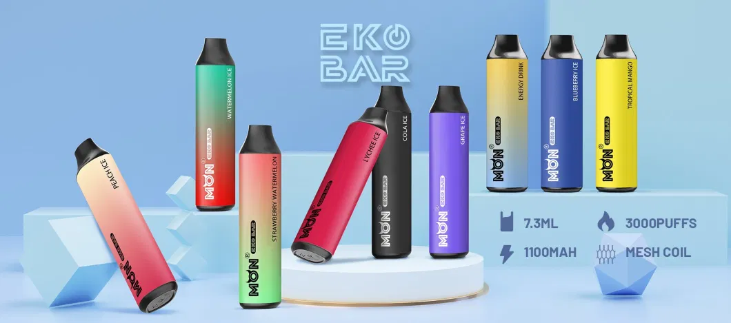 Best Price 0% 2% 5% Nicotine Eko Bar 3000puffs Disposable Vape E-Cigarette with Mesh Coil