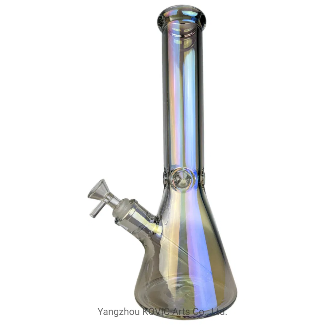 14&quot; Electro Plated Beaker Water Pipe - with 14m Bowl Glass Vaporizer Water Glass Smoking Pipe with Custom Logo