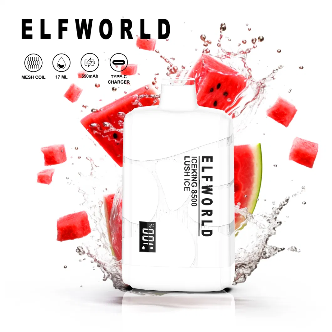 Wholesale Elfworld Ice King 8500 Prefilled Wholesale I Vape Get Oil Flavor Lost Pod Mary E Cigarette Elf World Vaporizer Electronic Cigarette Price Puff Pluse