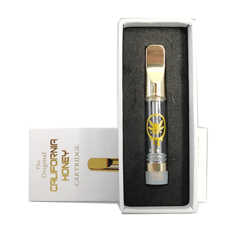 Hot Vape Cartridge California Honey Cartridge Gold Flat Tip Atomizer 0.8ml 1.0ml E CIGS 510 Thread Vape Oil Carts