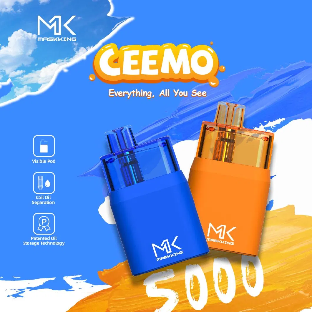 Mk New Ceemo Rechargeable 5000 Puffs Shipping Wholesale I Cheap Vaping Equipment Vape Puff Vape Factory I Wape Puff Disposable E Cigarette Vape Puff