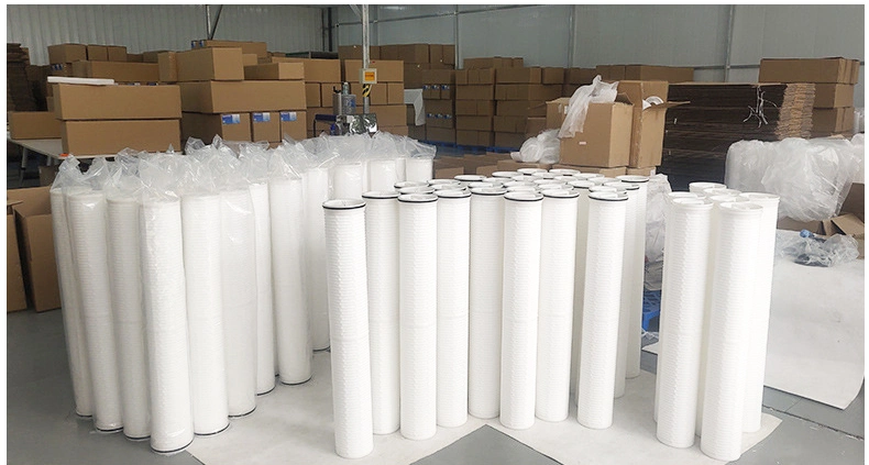 Industrial Wastewater Treatment Microporous High Flow Pleated Filter Elements 40 Inch 60 Inch Polypropylene PP Membrane Water Filter Cartridge