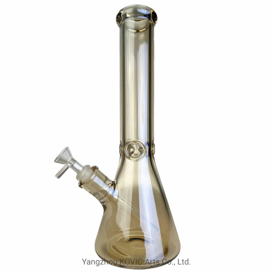 14&quot; Electro Plated Beaker Water Pipe - with 14m Bowl Glass Vaporizer Water Glass Smoking Pipe with Custom Logo