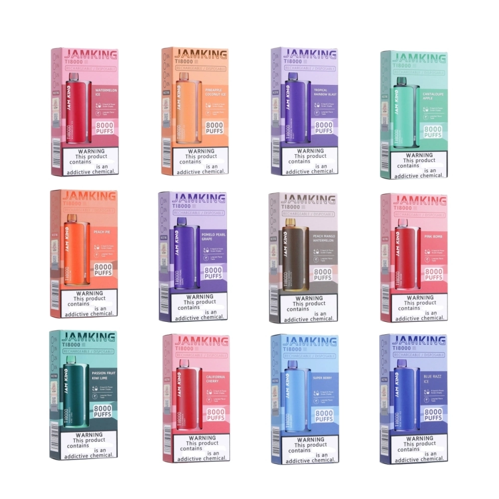 Jam King 8000 Puffs Disposable Pod Box Disposable Vape Pen OEM E-Cigarette Bar Disposable Vape Elf 8000 Bar