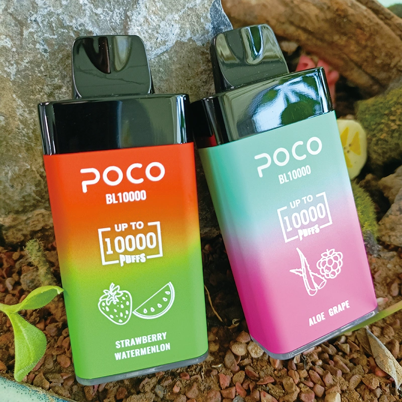 Poco Bl10000 Puffs Disposable Vape Pen Rechargeable Airflow Adjustable 20ml 10 Color Device Original Electronic Cigarette