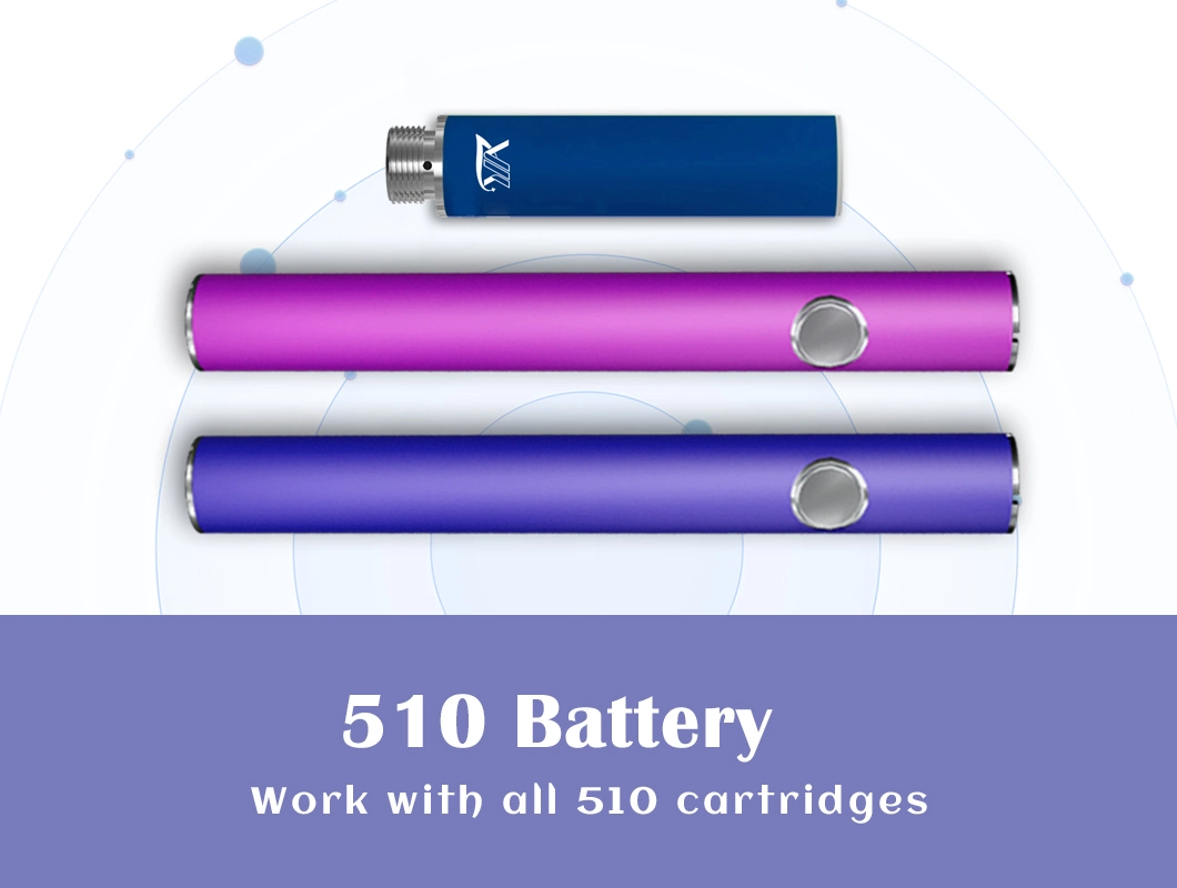 Preheat 380mAh 510 Thread Vape Pen Ecig E Cigarette Battery with Preheating Button Variable Voltage Use