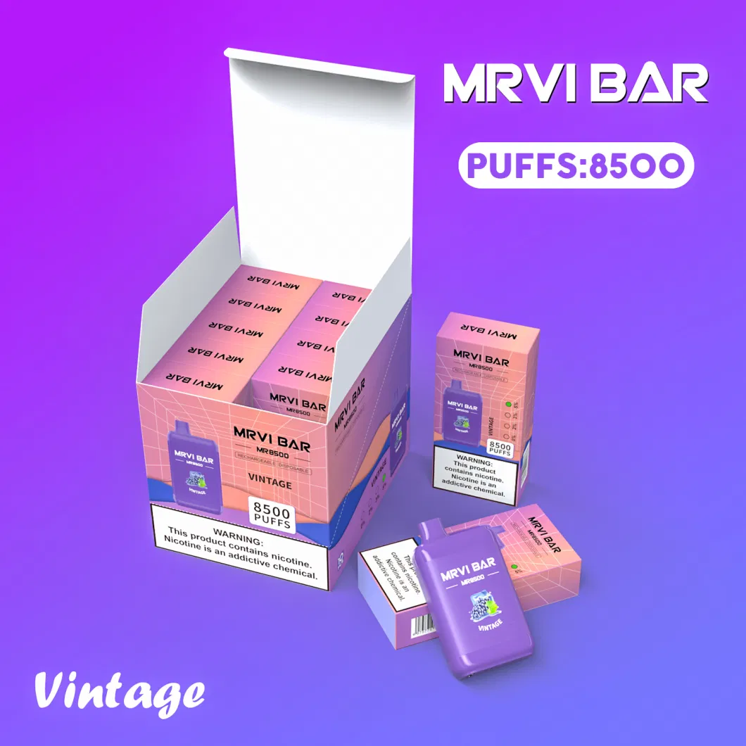 Wholesale 8000puffs Disposable Vape Pen Amazon Custom Vaporizer Pen Puff Distributors Bar Electric Hookah Vape Mrvi Vape Pen Mr8500 and Kk Energy