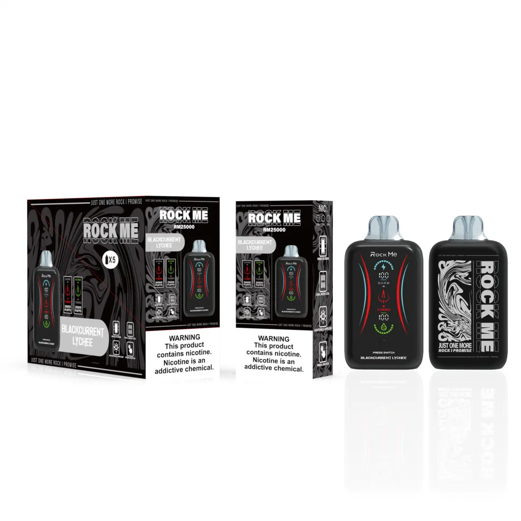 Rock Me RM25000 Smart Mega Screen Adjustable Airflow 25000 Puffs Vape USA Wholesale