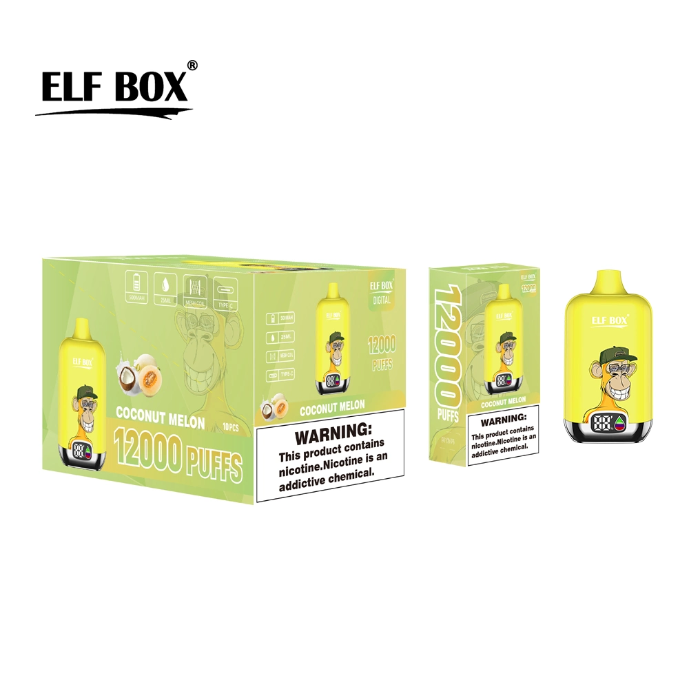 Poco. 5ml Cartridge Vabeen Elf Box Digital 12000 Vape Fume Randm Crystal 12K Electronic Hookah Price E-Cigarette