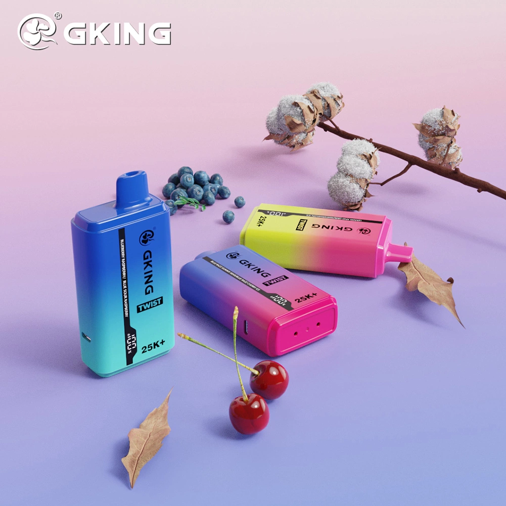 Gking Factory 2 in 1 Dual Flavors Disposable Vape 25000 Puffs LED Vape Pen Rechargeable Electronic Cigarette Wholesale Cheap Vape Pen 28ml Pods Vape Kit