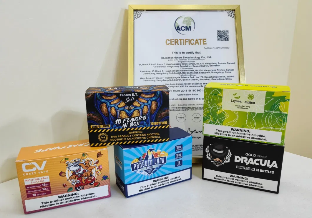 Crazy Vape Gift Box Set Nicotine Salt E-Liquid, 7: 3, 18mg, 10ml, Fruit-Flavored E-Juice Wholesale, OEM&ODM Available