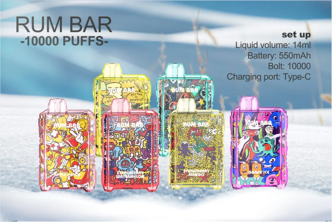 Rum Bar Crystal 10000 Puff California Zbood Ab3000 Fresh Mexican Pastry Vuse Go Electronic Cigarette Dispsoable Vape