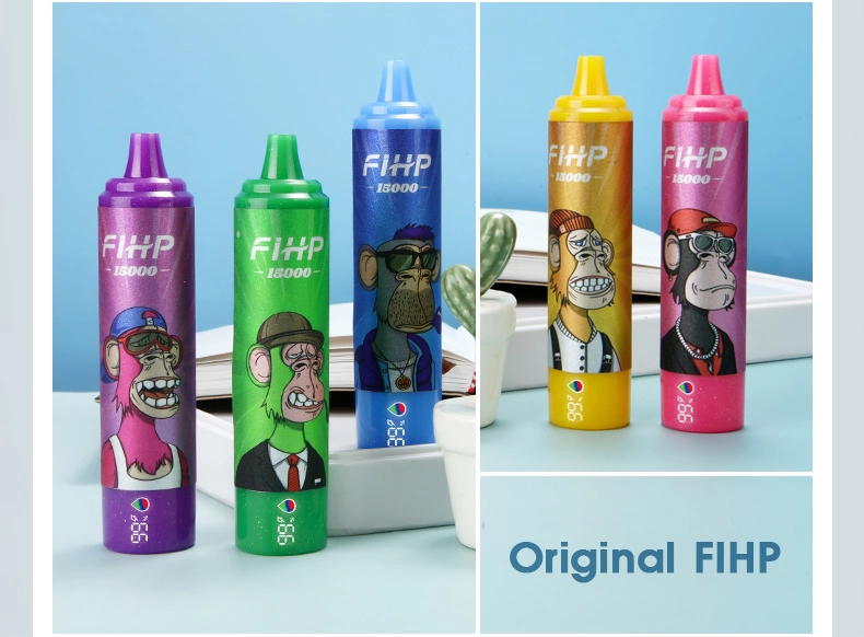 Fihp 15000 Puffs Vaper Disposable Electronic Cigarettes Rechargeable Puff Vapers Displayable Vapes