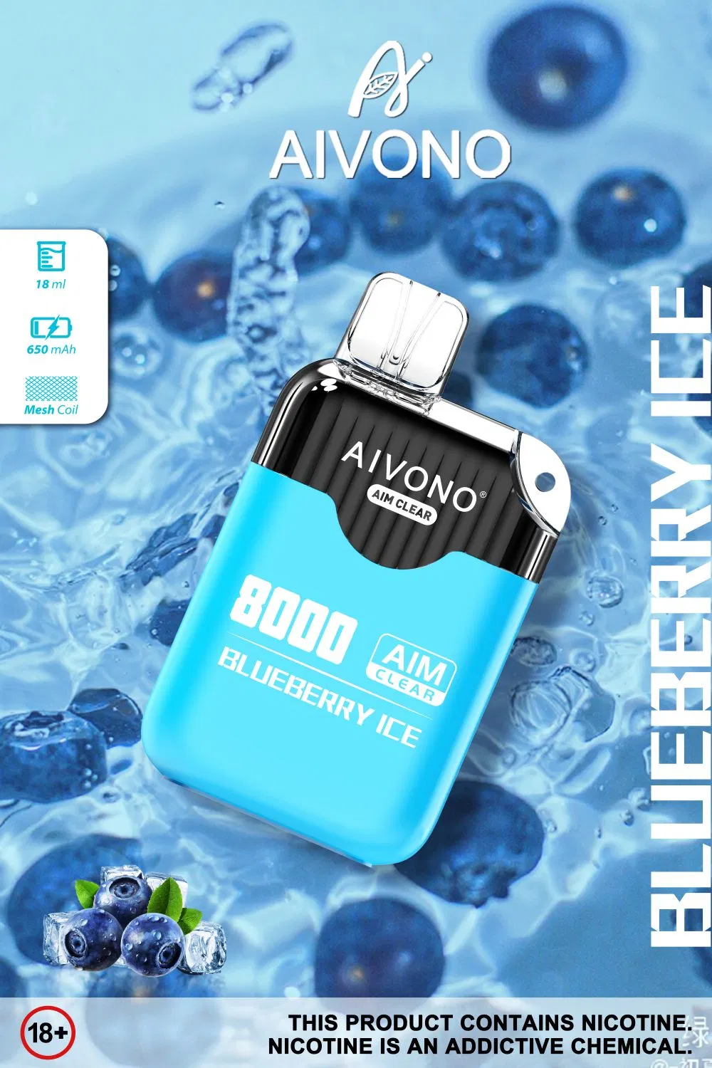 Original Vaporizer Flavor Aivono Aimclear8000 Bubble Esco Bar Liquid E-Cigarette Smoke Random Vapor Wholesale