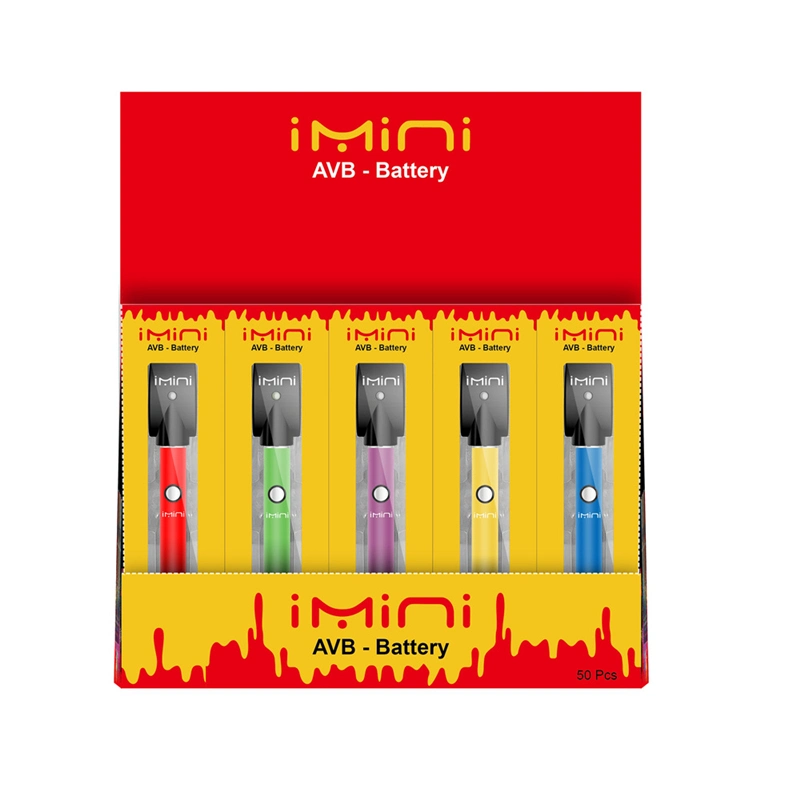 Imini Adjust Voltage Button Custom Logo E-Cig Charger 510 Battery Wholesale Vape Pen 510 Thread Batteries for Cartridges Rechargeable 380mAh E Cigarette OEM USA