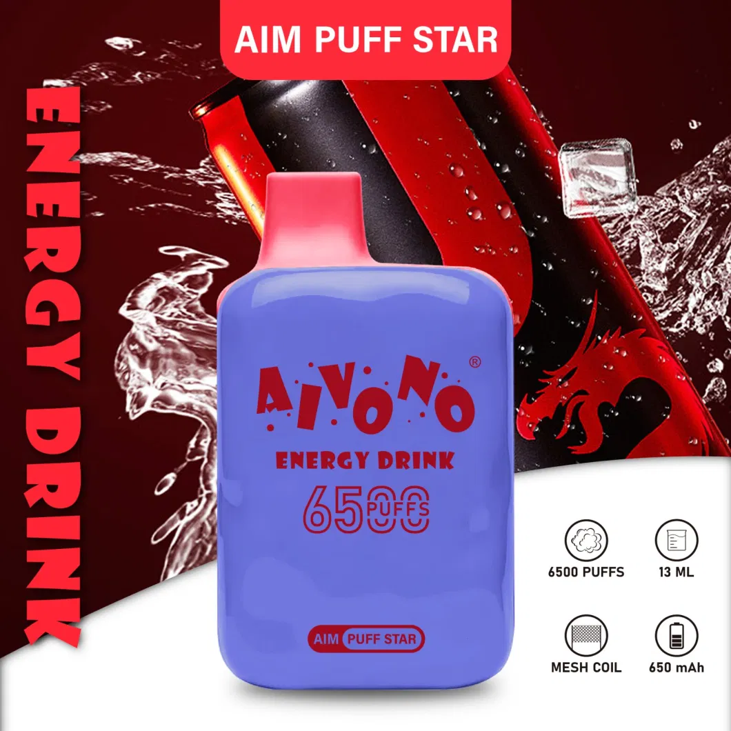 Shenzhen Aivono Wholesale Factory Star Puff Disposable Vape 6500 Puffs Aim Puff Lost Star Mary E Cigarette Wholesale I Vape Puff Bar Plus Vape