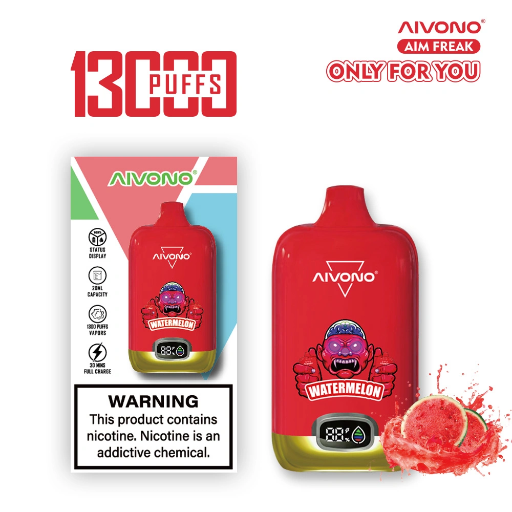 Aivono Aim Freak 13000 Puffs 20ml 10 Flavors 0% 2% 3% 5% Nicotine Display Wholesale Disposable E-Cigarette Vape