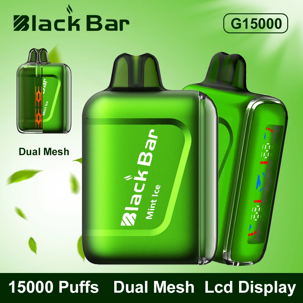 Factory Dual Mesh Rechargeable Smoking Vape Black Bar Mesh Coil 15000 Puff Cheap E Cigarette Disposable Vape Vaporizer