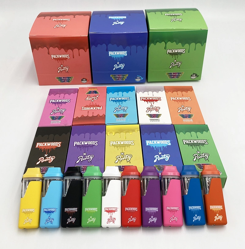 Packwoods X Runtz Runty Vape Pen 1ml 1gram Empty Device Pods 380mAh Battery Starter Kits for Oil Cartridges 10 Flavors E Cigarettes Disposables