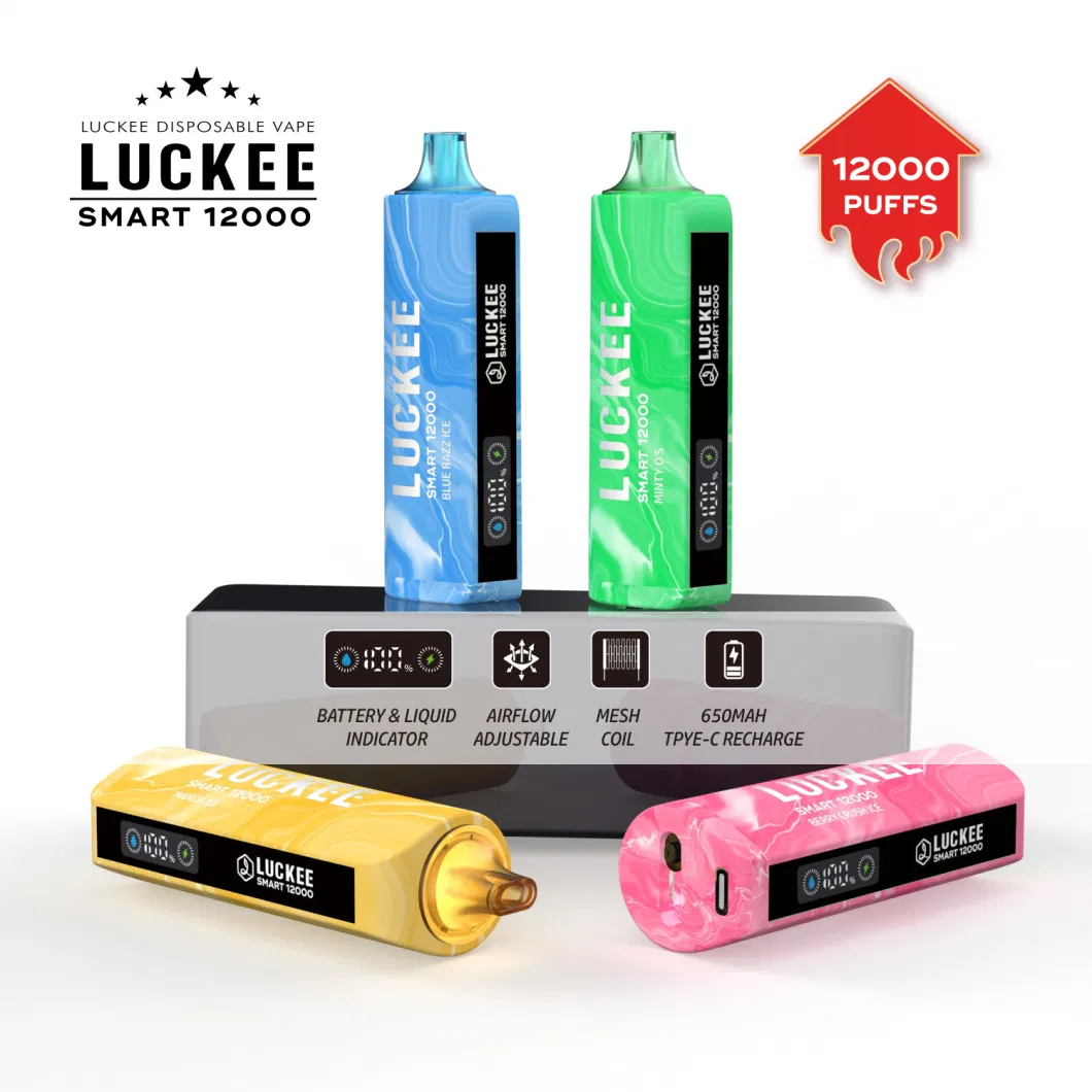 Electronic Smoking Cigarette Disposable Luckee Smart 12000 Puffs Dual Mesh Coil 22ml Vape 18000