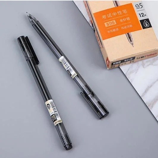 Black 0.5mm Neutral Pen Student Transparent Bar Test Carbon Gel Pen