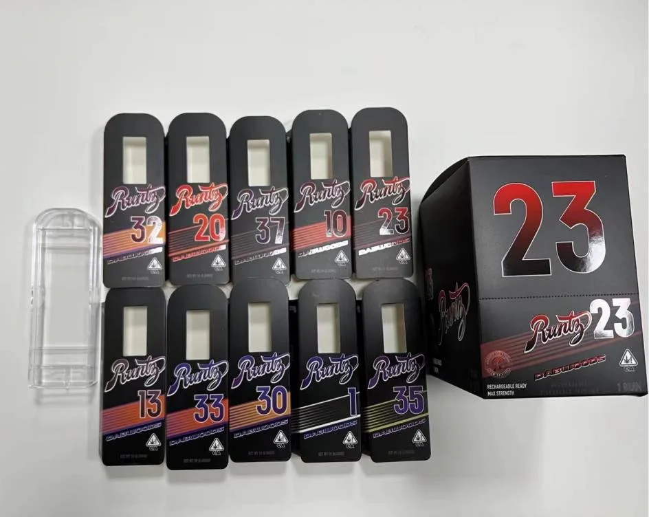 Wholesale Brand Vapes Package Empty E-Cigarette Different Strains Packwoods 1ml Empty Disposable Vapedabwoods X Runtz