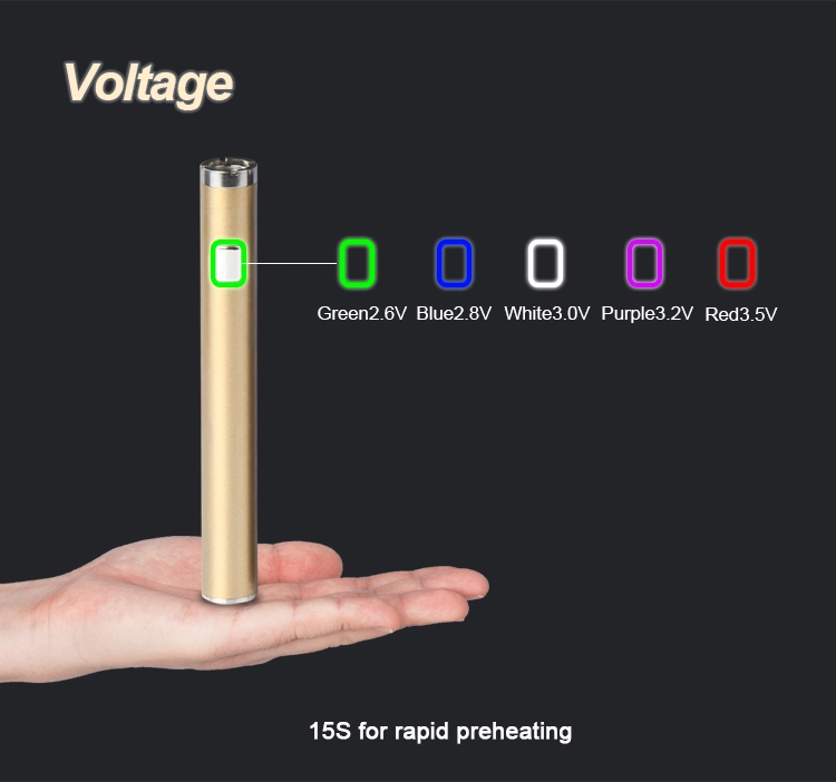 Preheat Function EGO Battery with Variable Voltage 350mAh Vape Pen LED Battery Cookie S Auto Draw Battery 510 OEM