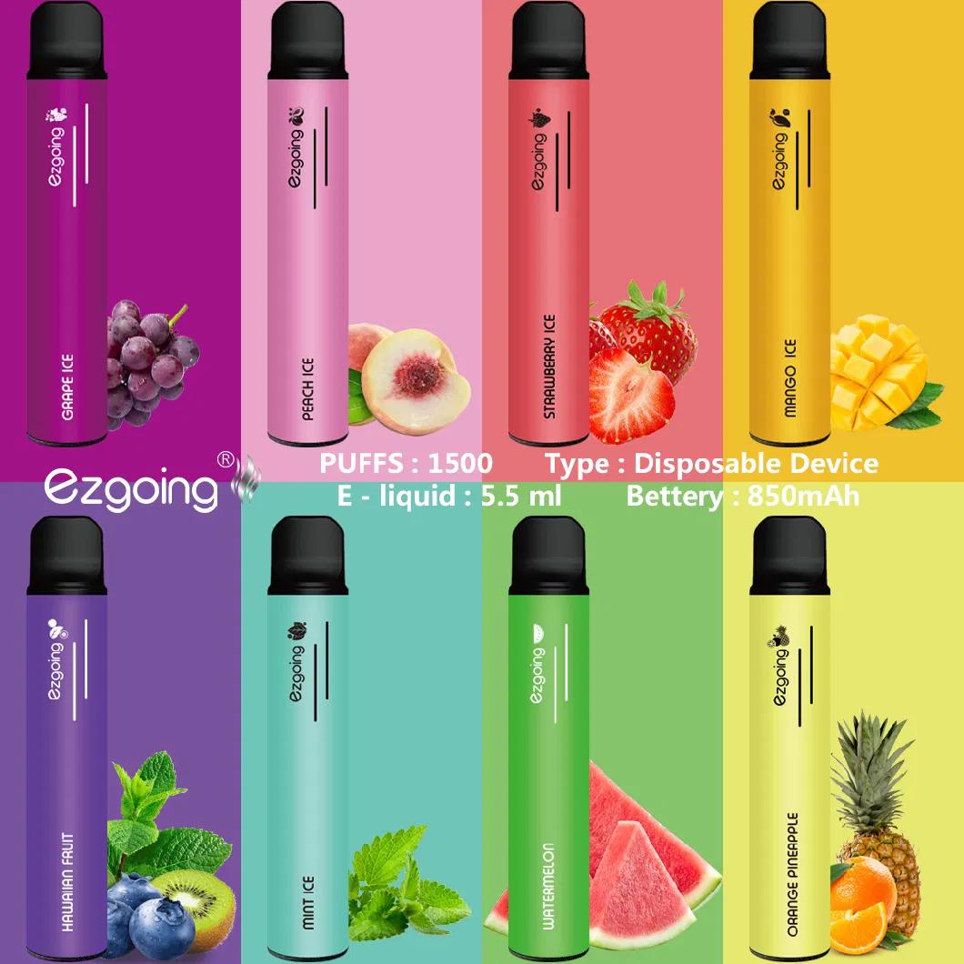 Newest 5% Disposable E-Cig 5.5ml 1500 Puffs Vape Pen Price