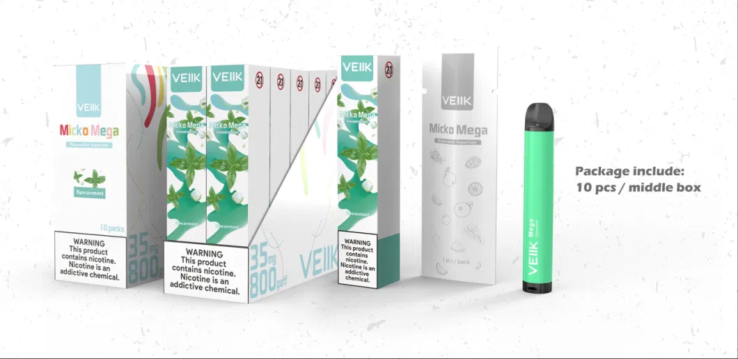 Fast Delivery Factory Price Newest Veiik Micko Mega Disposable Vape 800puff